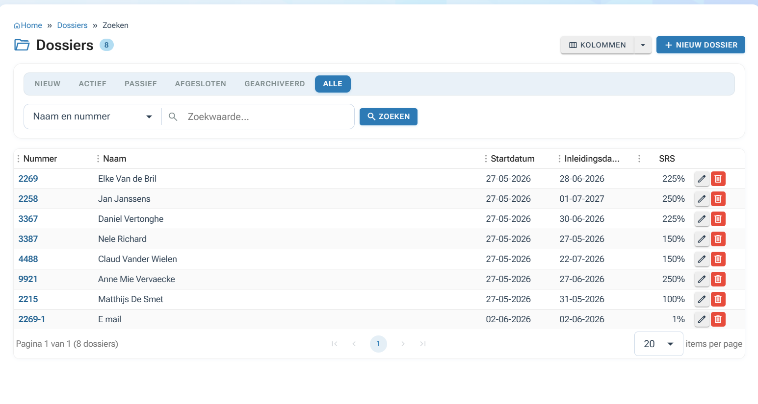 Dossierbeheer voor advocaten in Advodata advocatensoftware